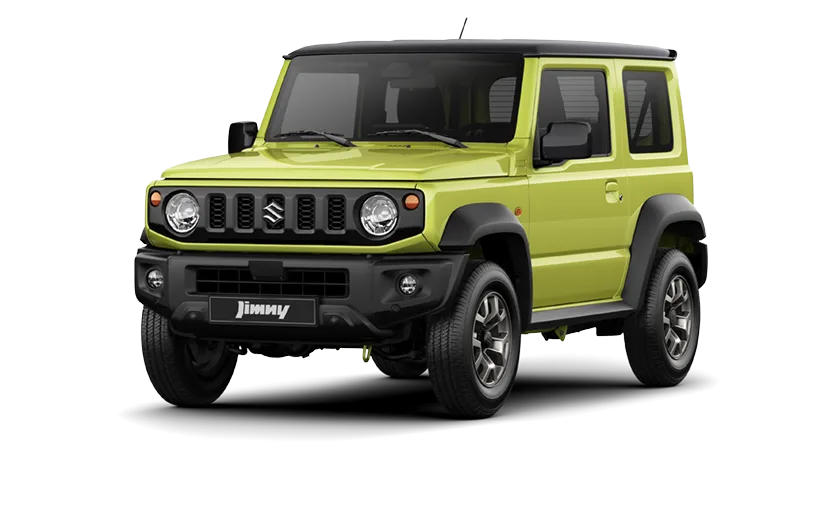 Suzuki JIMNY สีSolid Kinetic Yellow + Pearl Bluish Black (DG5)